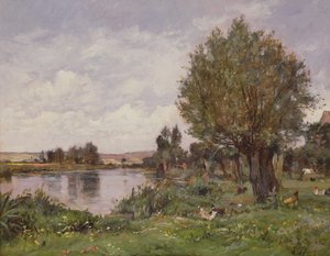 Rural River Scene by Alexandre Defaux